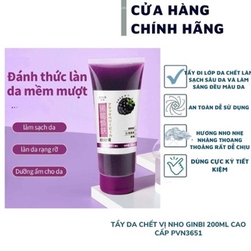 GEL TẨY TẾ BÀO CHẾT TOÀN THÂN MÂM XÔI ĐEN GINBI 200ML - BE YOURSELF