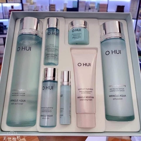 BỘ DƯỠNG DA OHUI XANH AQUA GIÚP TRẮNG SÁNG CĂNG BÓNG TRẺ HÓA AD381