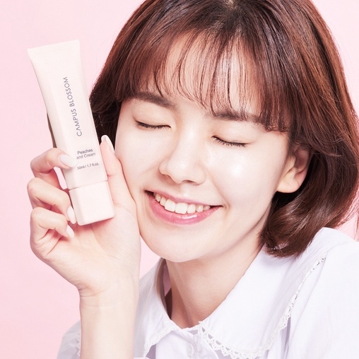 KEM CHỐNG NẮNG MÁ HỒNG DƯỠNG TRẮNG THUẦN CHAY CAMPUS BLOSSOM TẶNG 2 MẶT NẠ TẾ BÀO GỐC NHẬT BẢN