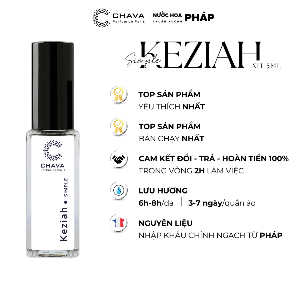 NƯỚC HOA NỮ MINI SIMPLE KEZIAH 5ML PHONG CÁCH XỊT - CHAVA