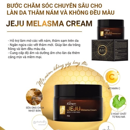 DEAL SỐC THÁNG 09 MUA 01 TẶNG 01 - KEM DƯỠNG TRẮNG DA JEJU MELASMA CREAM