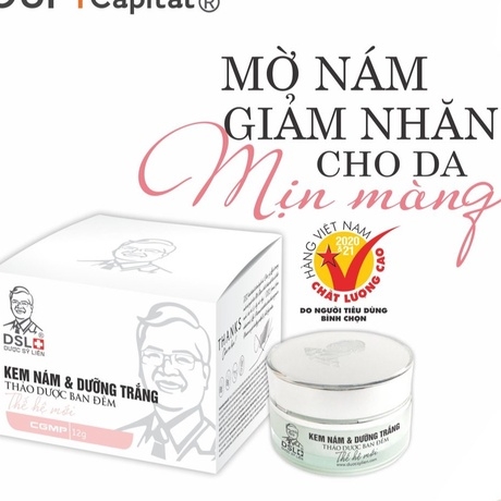 KEM NÁM & DƯỠNG TRẮNG DA BAN ĐÊM THẢO DƯỢC THẾ HỆ MỚI 12G-DƯỢC SĨ LIÊN