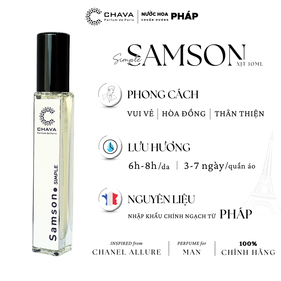 COMBO 5 CHAI NƯỚC HOA SIMPLE 10ML BẤT KỲ - CHAVA