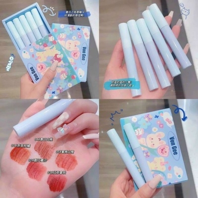 SET SON KEM LÌ HÌNH GẤU MUGE LEE - BE YOURSELF-set 5