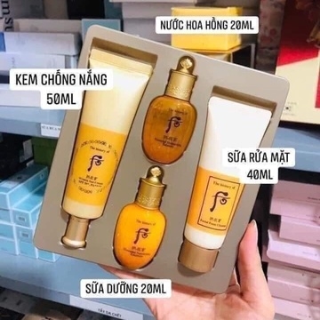 SET KEM CHỐNG NẮNG 4 MÓN WHOO VÀNG CHỐNG NHĂN CHỐNG LÃO HÓA SUN WRINKLE SUN AD437
