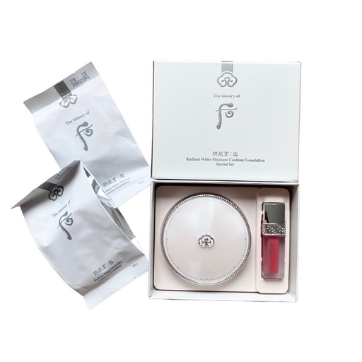 SET PHẤN NƯỚC WHOO BẢN ĐẶC BIỆT KÈM 2 LÕI THAY THẾ TẶNG THÊM SON LÌ AD440