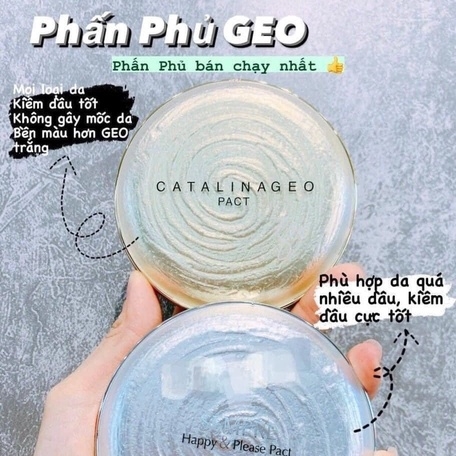 PHẤN PHỦ TRANG ĐIỂM PHẤN NÉN KIỀM DẦU CHỐNG NƯỚC GEO LAMY HÀN QUỐC AD441