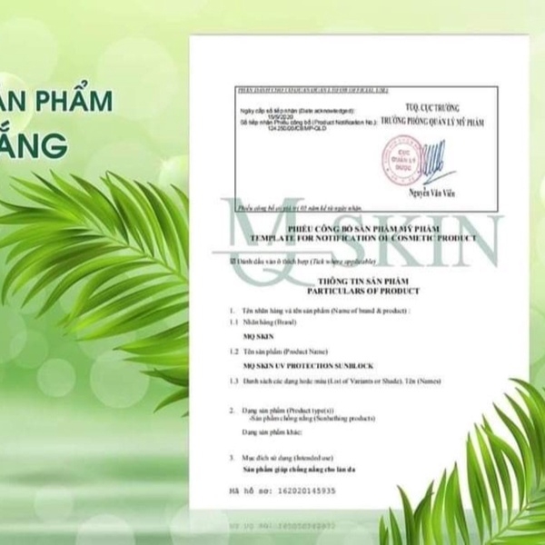 KEM CHỐNG NẮNG MQ SKIN SPF50+PA+++ UV