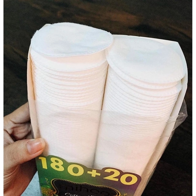 BÔNG TẨY TRANG NÀNG TIÊN CÁ 200 MIẾNG COTTON PAD- MIHOO