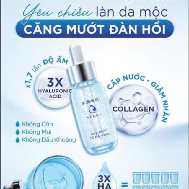 SERUM DƯỠNG ẨM VÀ CHỐNG LÃO HÓA SENKA DEEP MOIST 3X HA SERUM 30ML - SENKA