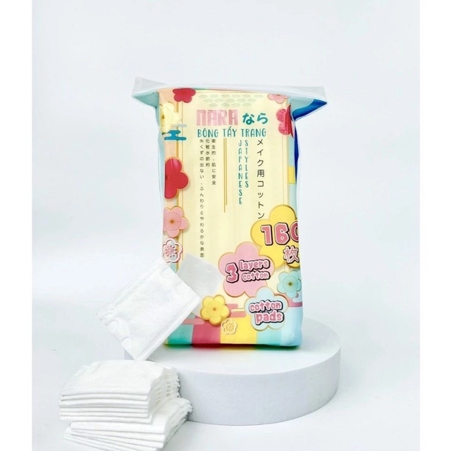 BÔNG TẨY TRANG NARA 160 MIẾNG COTTON PAD - MIHOO