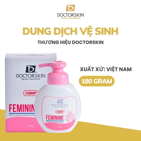 DUNG DỊCH VỆ SINH PHỤ NỮ CHIẾT XUẤT LÁ TRẦU KHÔNG DỊU NHẸ DOCTORSKIN 180G