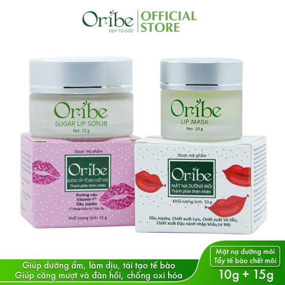COMBO TẨY TẾ BÀO CHẾT VÀ MẶT NẠ DƯỠNG MÔI - ORIBE