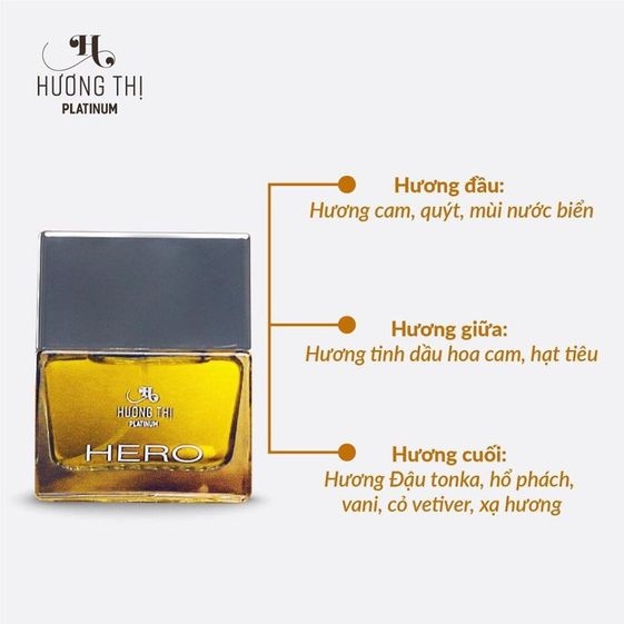 NƯỚC HOA NAM CAO CẤP HERO 50ML - HƯƠNG THỊ