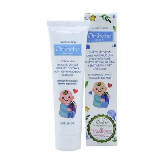 KEM DƯỠNG ẨM DA NGĂN NGỪA RÔM SẨY VÀ HĂM TẢ EM BÉ ORIBEBE 30G