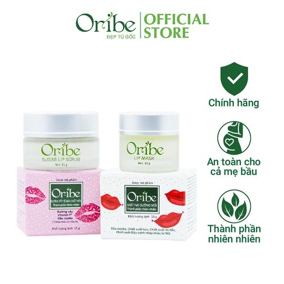 COMBO TẨY TẾ BÀO CHẾT VÀ MẶT NẠ DƯỠNG MÔI - ORIBE