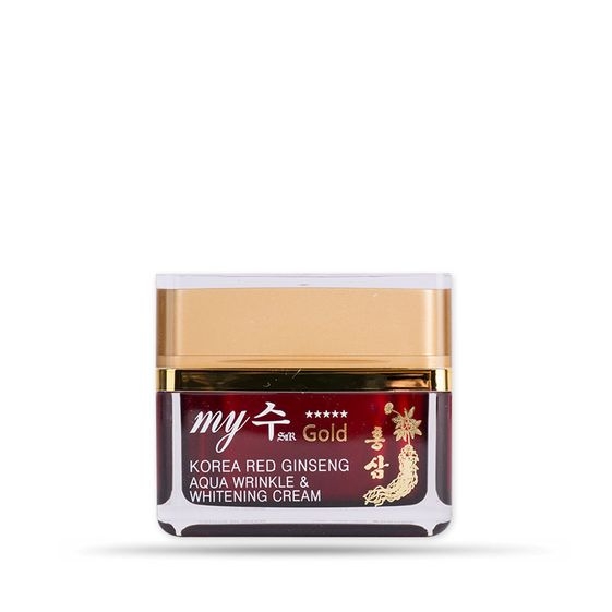 KEM DƯỠNG DA SÂM TỔNG HỢP NGÀY VÀ ĐÊM AQUA WRINKLE & WHITENING CREAM 50G - MY GOLD