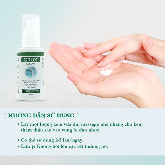 KEM HỖ TRỢ GIẢM ĐAU NHỨC XƯƠNG KHỚP CRUX 50G