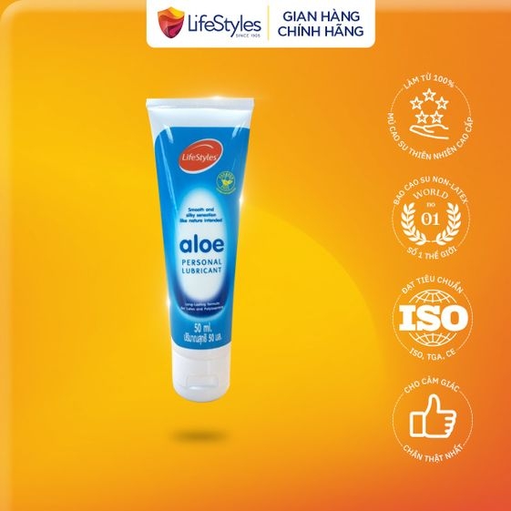 COMBO BAO CAO SU CLASSIC ÔM SÁT CAO CẤP (12 BAO/HỘP) + GEL BÔI TRƠN TINH CHẤT LÔ HỘI ALOE 50ML - LIFESTYLES