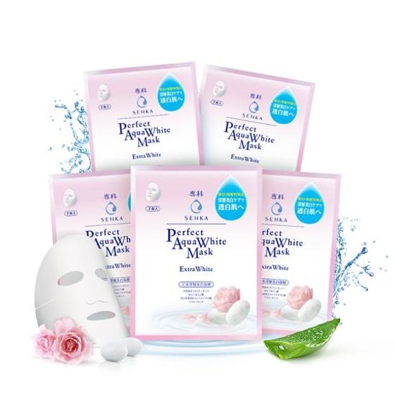 MẶT NẠ DƯỠNG DA TRẮNG HỒNG PERFECT AQUA EXTRA WHITE MASK SENKA