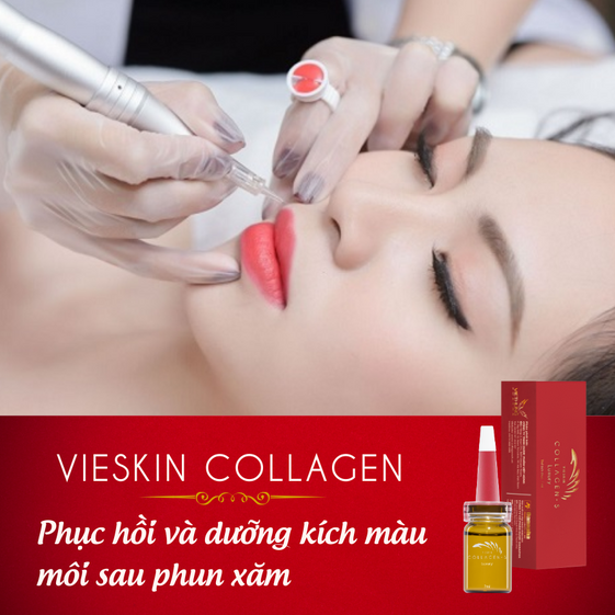 TINH CHẤT VIESKIN COLLAGEN -S LUXURY DƯỠNG KÍCH MÀU MÔI SAU PHUN XĂM VÀ TRẺ HÓA CĂNG BÓNG, PHỤC HỒI DA CHUYÊN SÂU