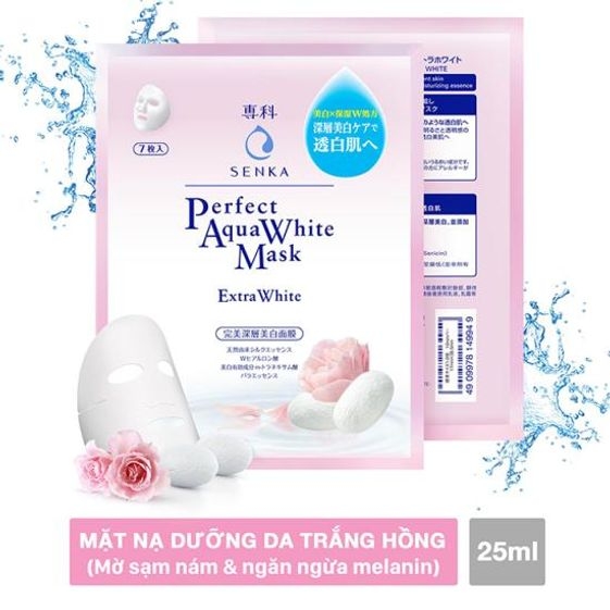 MẶT NẠ DƯỠNG DA TRẮNG HỒNG PERFECT AQUA EXTRA WHITE MASK SENKA