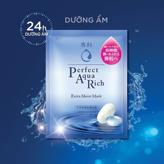 MẶT NẠ GIÀU ẨM PERFECT AQUA RICH EXTRA MOIST MASK SENKA