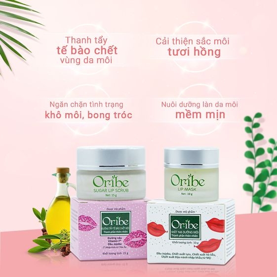 COMBO TẨY TẾ BÀO CHẾT VÀ MẶT NẠ DƯỠNG MÔI - ORIBE
