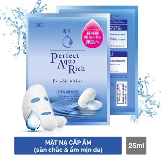 MẶT NẠ GIÀU ẨM PERFECT AQUA RICH EXTRA MOIST MASK SENKA