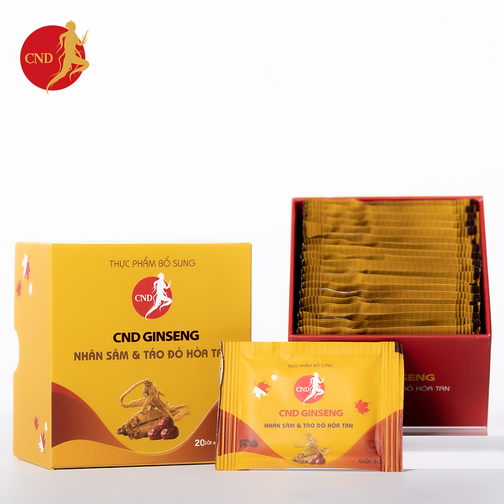 NHÂN SÂM VÀ TÁO ĐỎ HÒA TAN  Thương hiệu: CND GINSENG