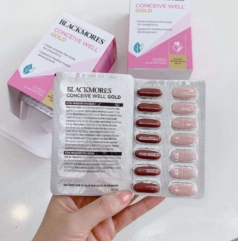 Viên uống tăng thụ thai Blackmores Conceive Well Gold -56 Viên-úc