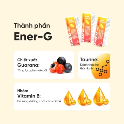 Viên uống hỗ trợ bổ sung năng lượng ENER G  2. Tên Thương Hiệu: ENER G  