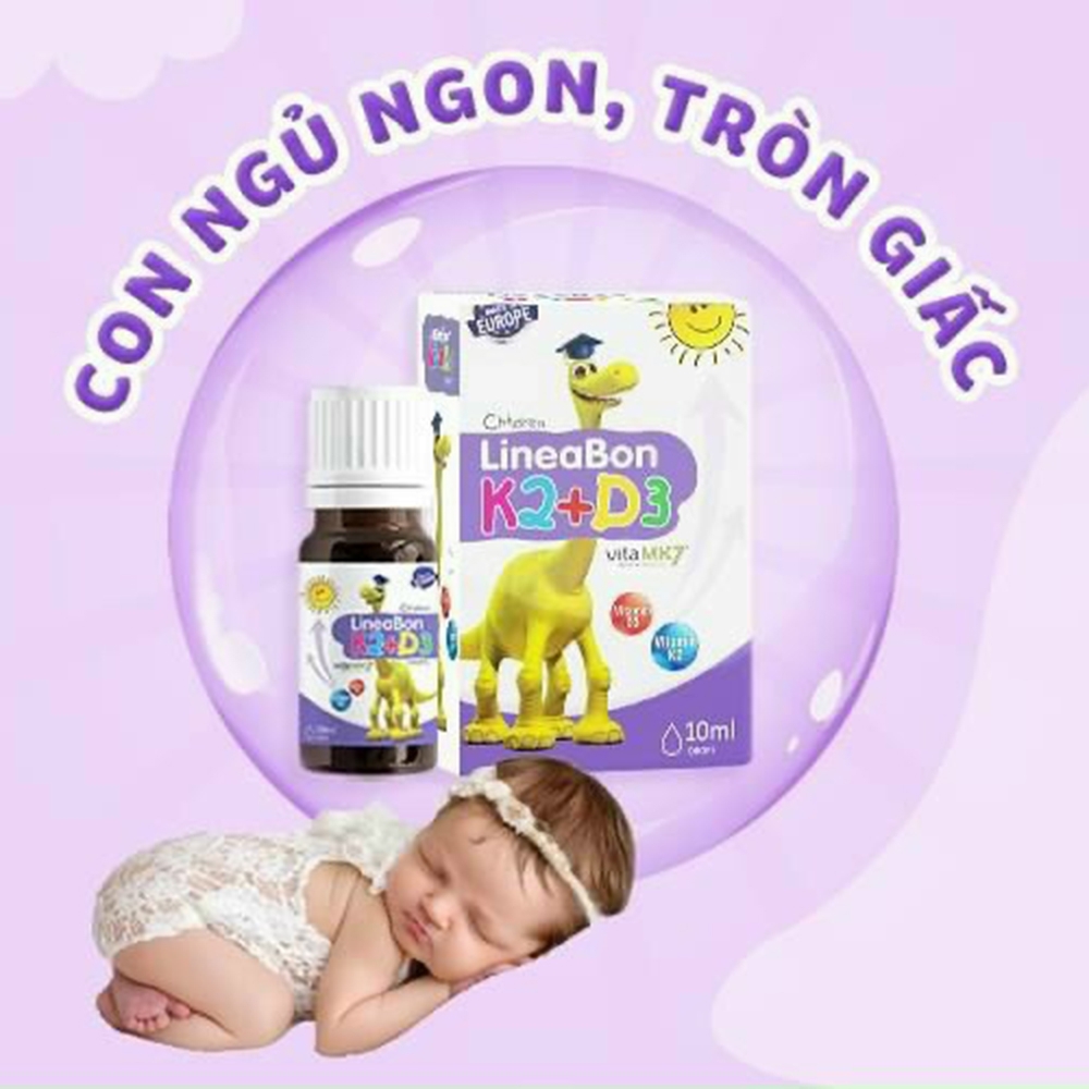 Vitamin D3 giúp tăng chiều cao cho bé Lineabon K2+D3 (mọi đối tượng từ trẻ sơ sinh đến người trưởng thành)