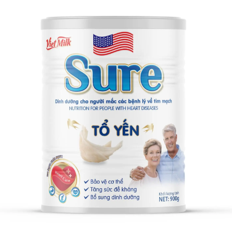 Sữa bột VietMilk Sure Protech Tổ yến - 900gr