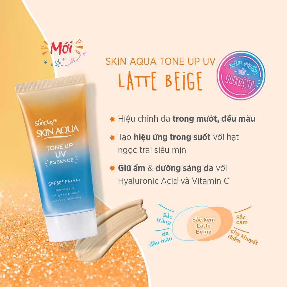 KEM CHỐNG NẮNG SUNPLAY SKIN AQUA TONE UP UV ESSENCE