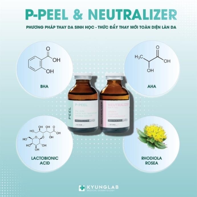Bộ Đôi Thay Da Sinh Học Kyung Lab P-Peel + Neutralizer Chính Hãng Hàn Quốc