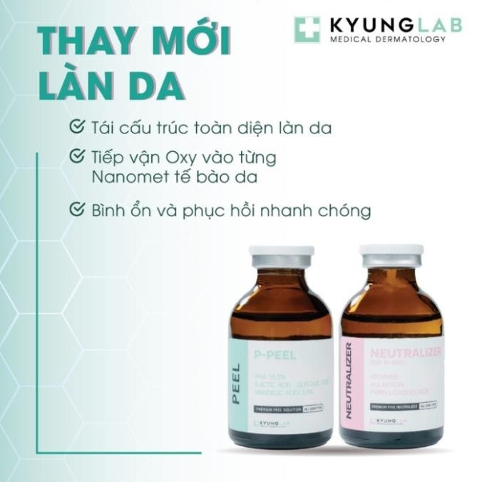 Bộ Đôi Thay Da Sinh Học Kyung Lab P-Peel + Neutralizer Chính Hãng Hàn Quốc