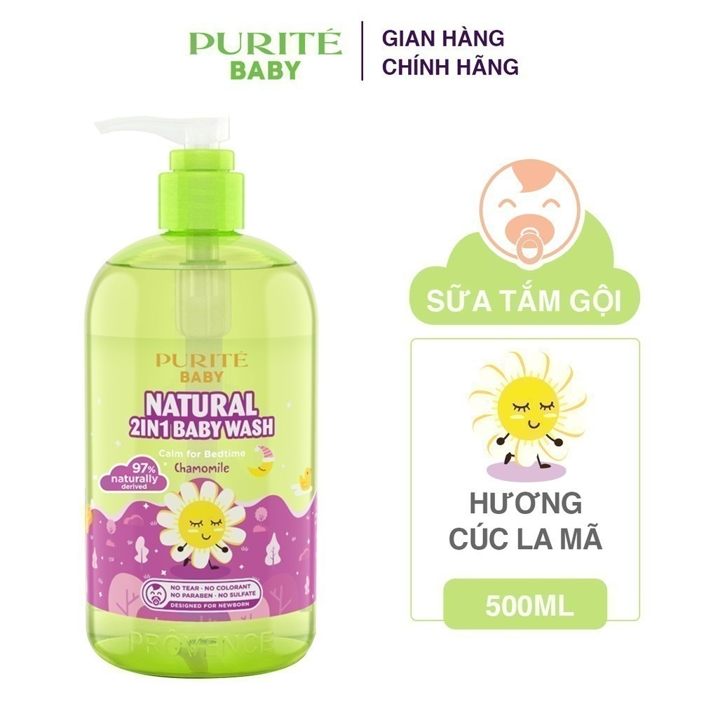 Sữa Tắm Gội Purité Baby Natural 2in1 250ml