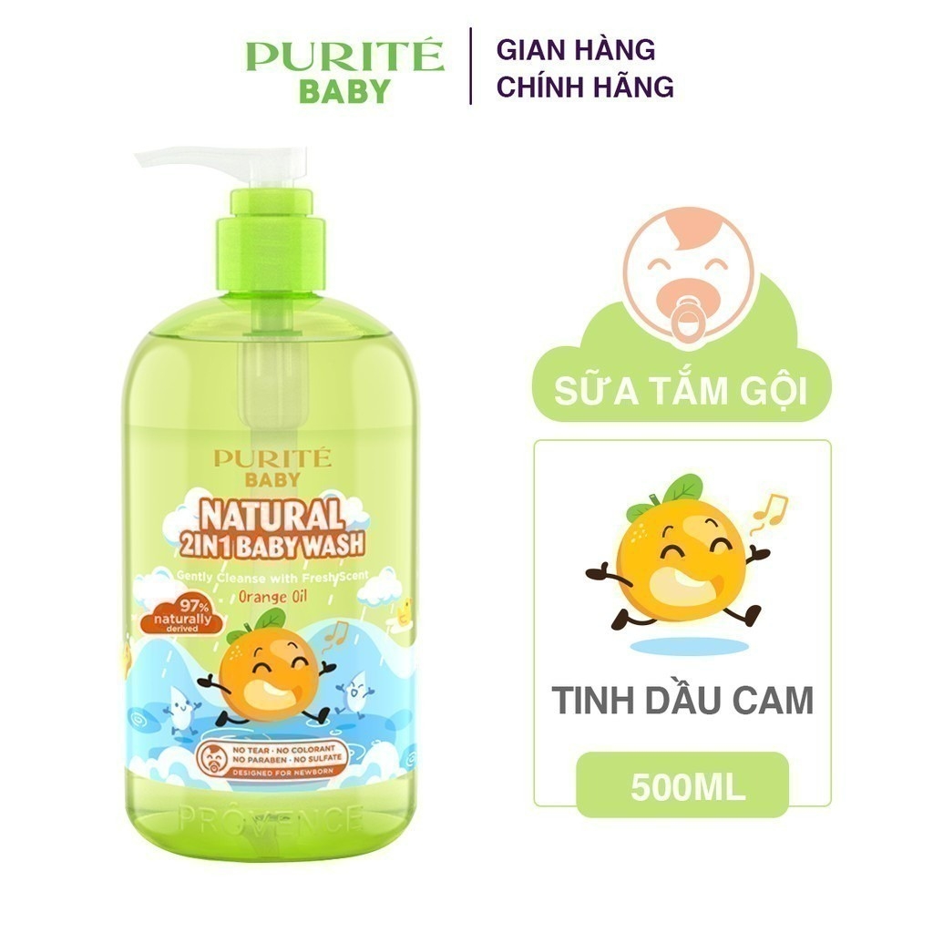 Sữa Tắm Gội Purité Baby Natural 2in1 250ml