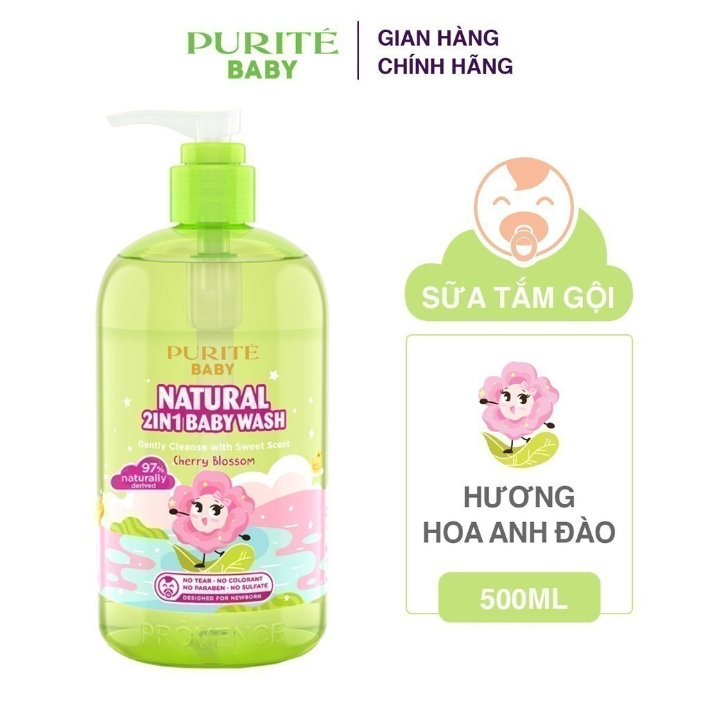 Sữa Tắm Gội Purité Baby Natural 2in1 250ml