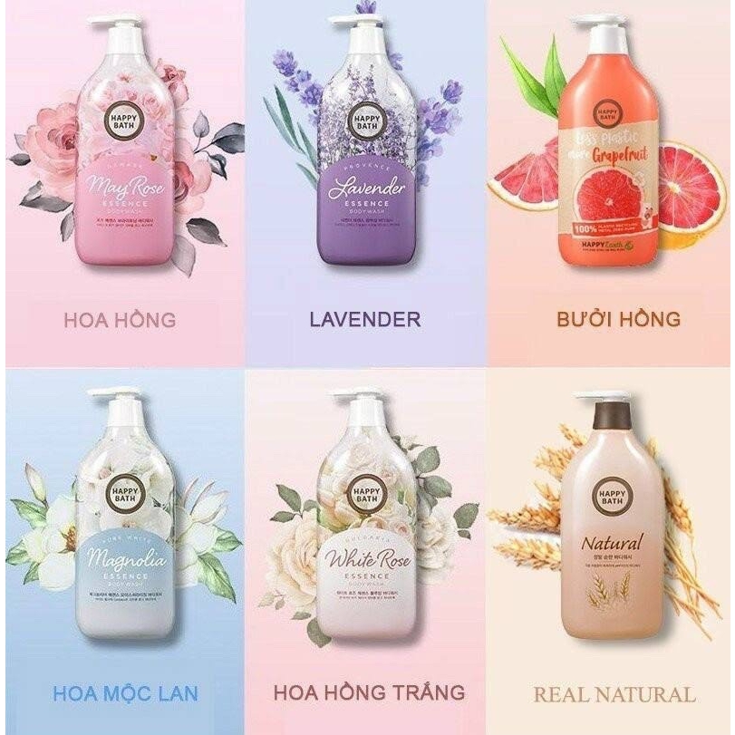 Sữa tắm Happy Bath 900ml-HÀN