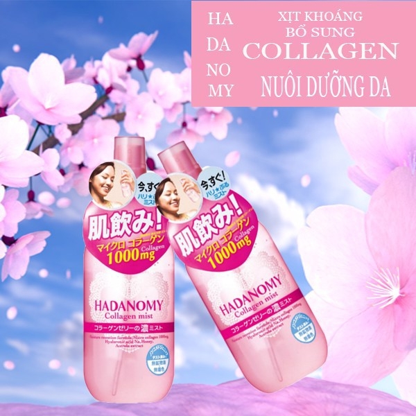 Xịt khoáng collagen Hadanomy 250ml-Nhật Bản