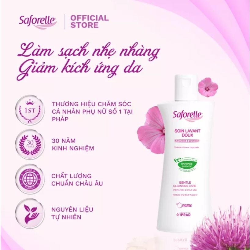 Dung dịch vệ sinh phụ nữ Saforelle Pháp- 250ml-pháp