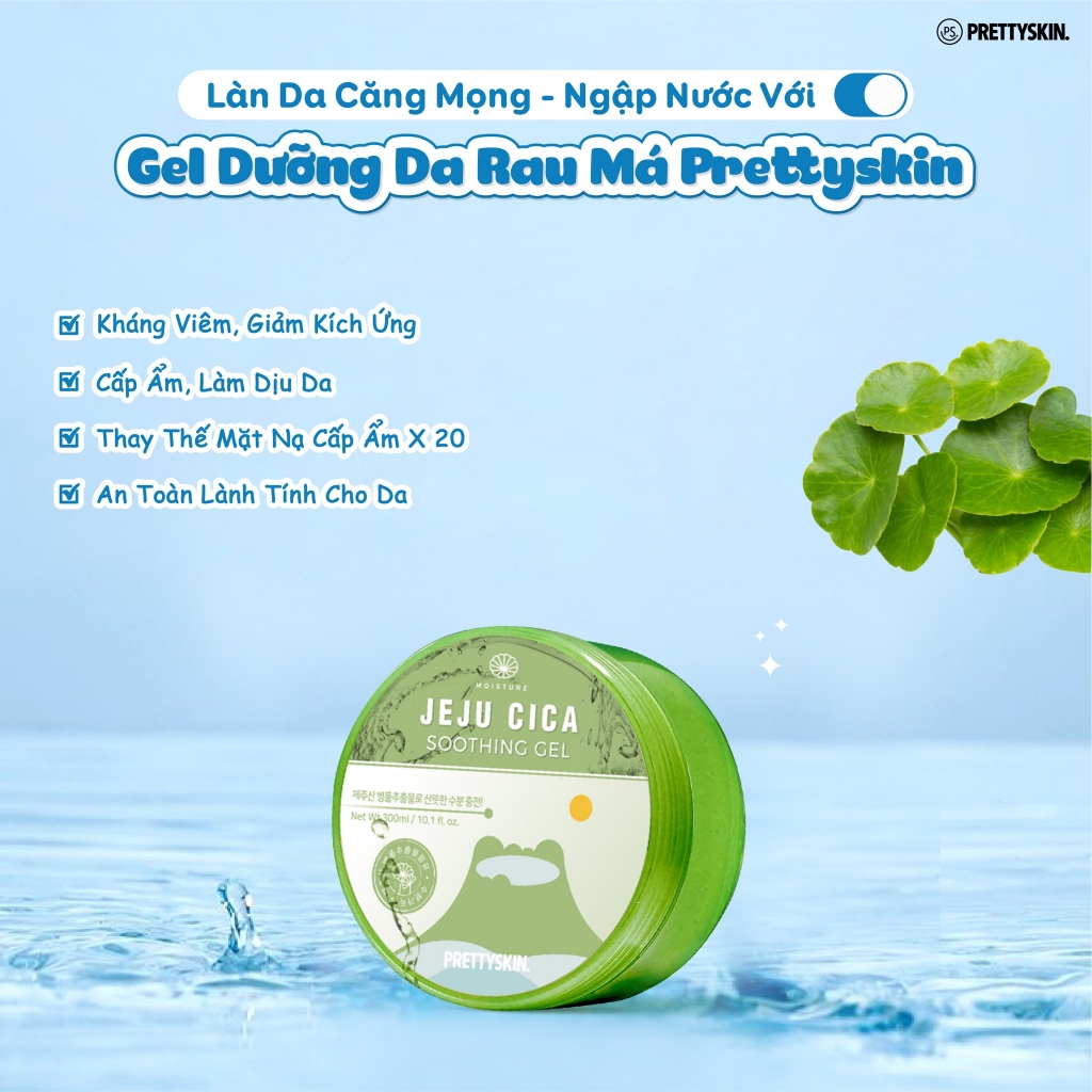 Gel Dưỡng Đa Năng Rau Má - Pretty Skin 300g-hàn