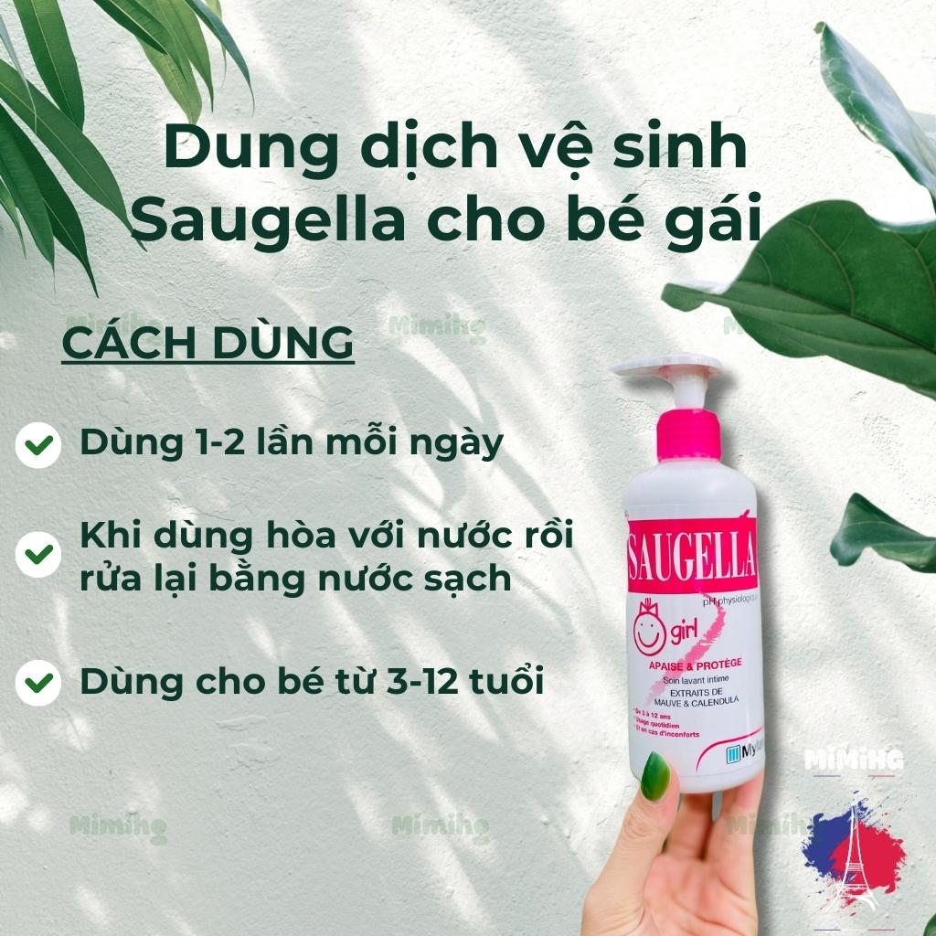 Dung Dịch Vệ Sinh Cho Bé Gái Saugella-Bé gái từ 3 -12 tuổi-pháp