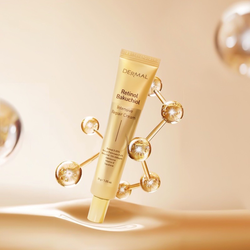 kem retinol bakuchiol mẫu mới -MÀU VÀNG-hàn