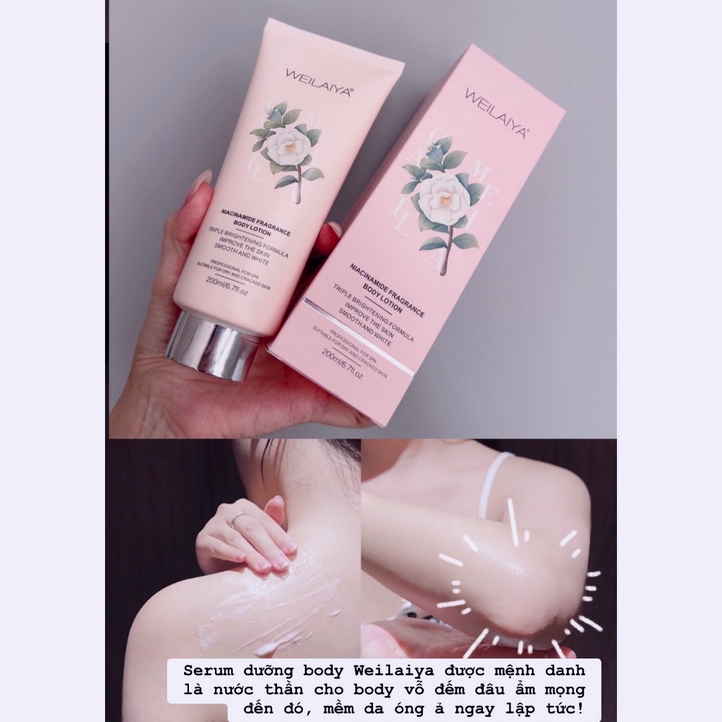 Serum dưỡng thể trắng da hoa trà Weilaiya-hàn