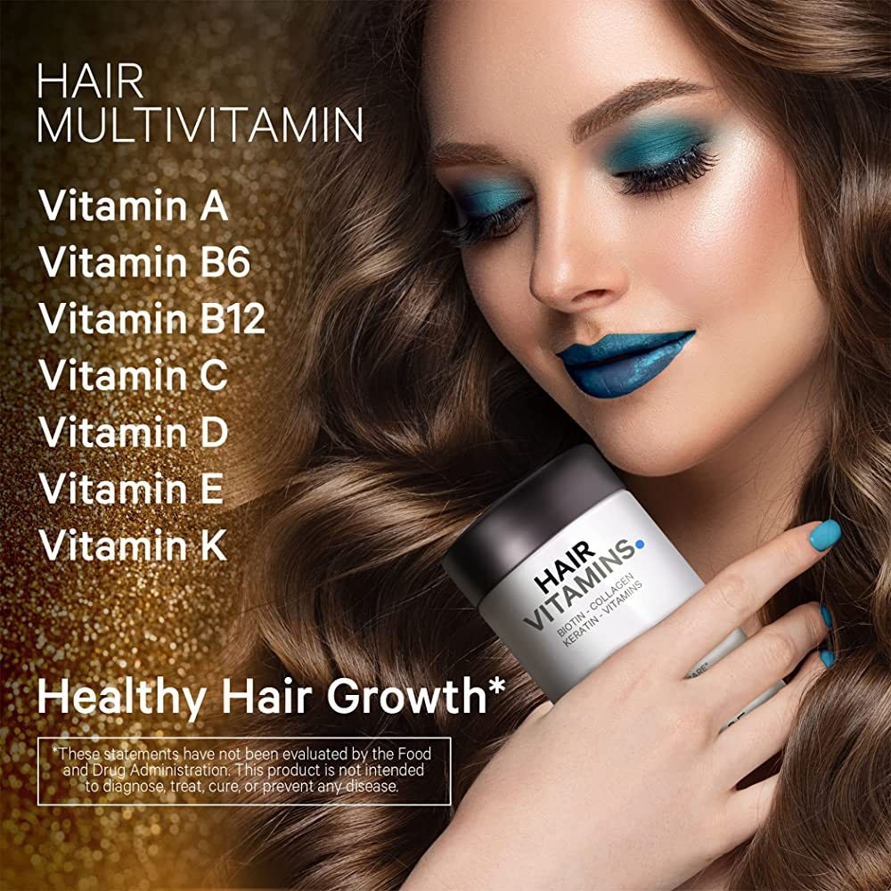 Viên uống kích thích mọc tóc, ngăn ngừa rụng tóc Codeage Hair Vitamins 120 viên