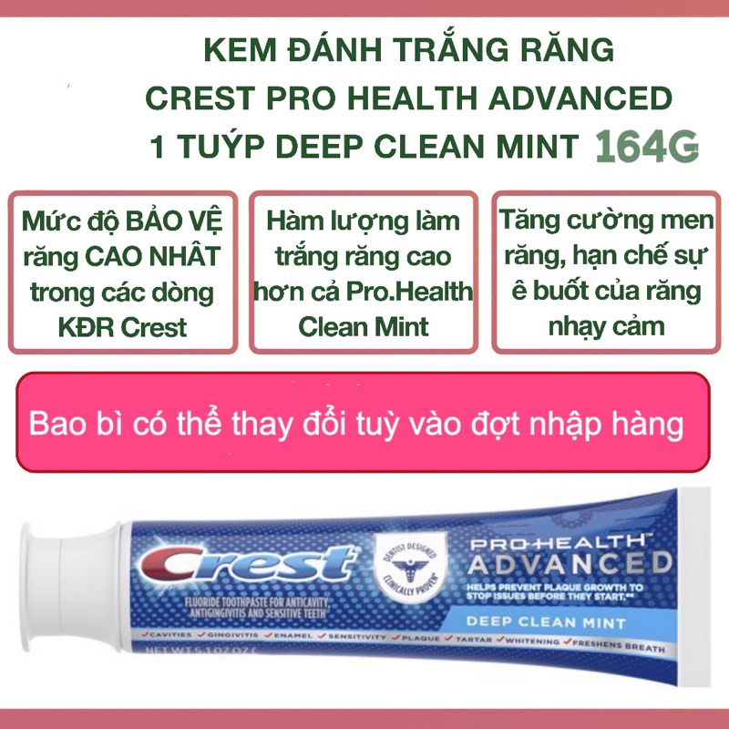 KEM ĐÁNH RĂNG 3D WHITE CREST-mỹ
