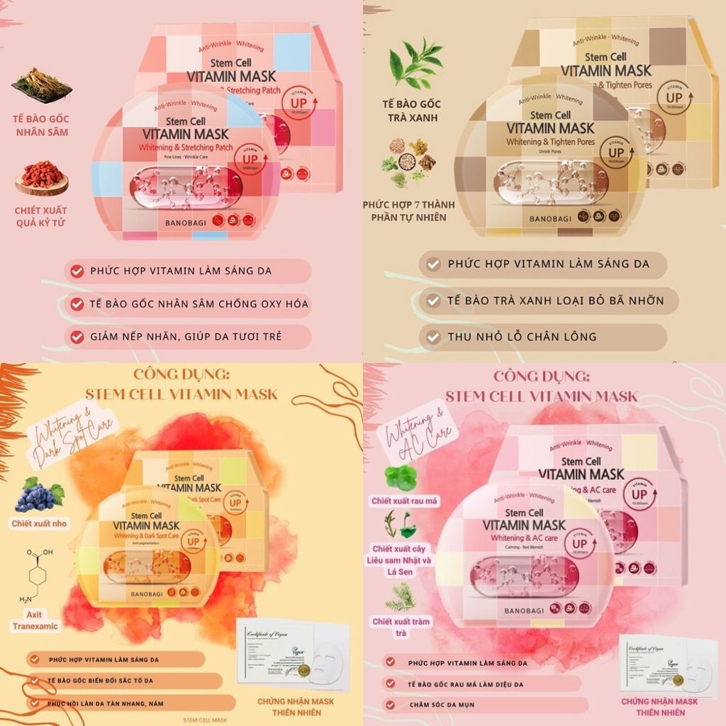 MẶT NẠ BANOBAGI VITAMIN (10 miếng)